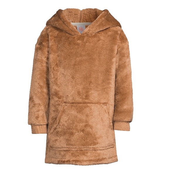 WONDER NATION Unisex Faux
Sherpa Snugget Hoodie In Brown Acorn Toddler Sz 4T - Picture 4 of 8